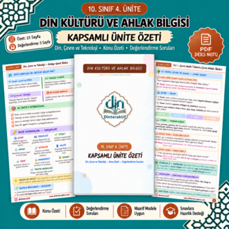 10. SINIF 4. ÜNİTE KAPSAMLI ÖZET-DEĞERLENDİRME PDF