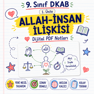 9. Sınıf DKAB 1. Ünite - Allah-İnsan İlişkisi
