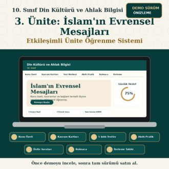 10. SINIF 3. ÜNİTE -ETKİLEŞİMLİ ÖĞRENME SİSTEMİ