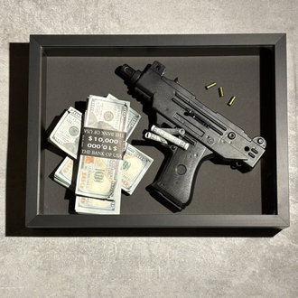 Money & Power 3D çerçeve - 30x40 cm