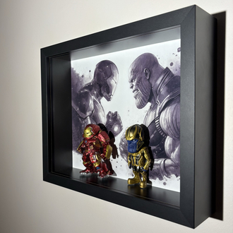 Iron Man - Thanos 3D Tasarım Çerçeve