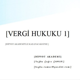 VERGİ HUKUKU 1