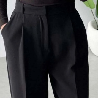 Yüksek Bel Palazzo Model Pantolon