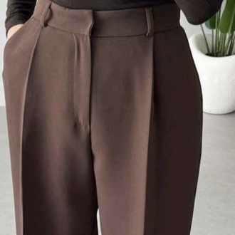 Yüksek Bel Palazzo Model Pantolon