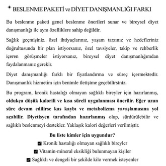 7 Günlük Kilo Verme Diyet Programı