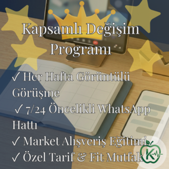 Kapsamlı Beslenme ve Yaşam Tarzı Yönetimi (Aylık Birebir Danışmanlık)