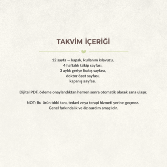 Döngü Takvimi — PMOS ile Farkındalık ve Öz-Şefkat Günlüğü