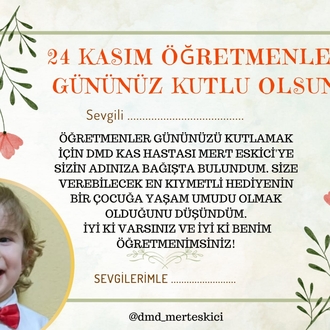 ÖĞRETMENLER GÜNÜ KARTI