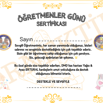 Öğretmenler Günü Sertifikası