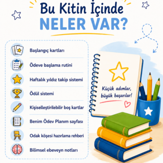 Ödeve Başlama Sistemi® | Bilim Temelli Başlangıç Kartları ve Rutin Kiti (6–10 Yaş)