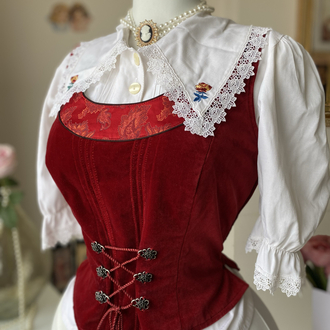 Vintage kadife premium korse