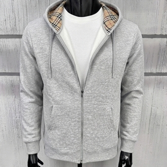 Ön Nakış Detaylı Lüks Kapüşonlu Fermuarlı Hoodie