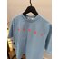 MAR - Tshirt - Chest Print - Mavi Kırmızı 