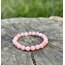 Sertifikalı 8 mm pembe Opal Taşı Bileklik