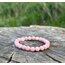 Sertifikalı 8 mm pembe Opal Taşı Bileklik
