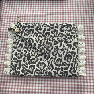 Leopar fistolu cüzdan çok amaçlı çanta