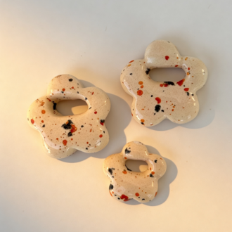 Cream Confetti - Seramik Charm Kolye / Çanta & Pantolon Aksesuarı