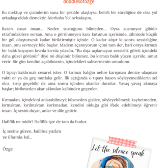 Let the silence speak “Bırak sessizlik artık konuşsun” 