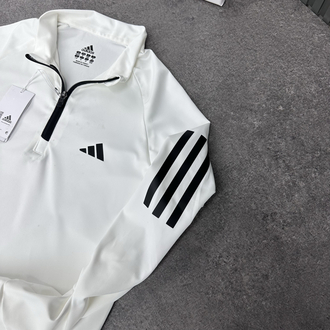 Adidas Dri-Fit Yarım Fermuar Performance Sweat | Beyaz 3045