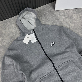 Nike Club Fleece Patch Logo Full Zip Hoodie