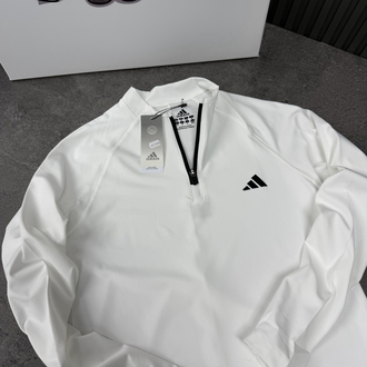 Adidas Dri-Fit Yarım Fermuar Performance Sweat | Beyaz