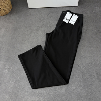 Zara Baggy Fit Pilesiz Kumaş Pantolon | Siyah