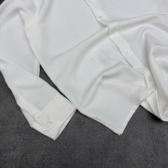Zara Premium Soft Dokulu Gömlek | Beyaz
