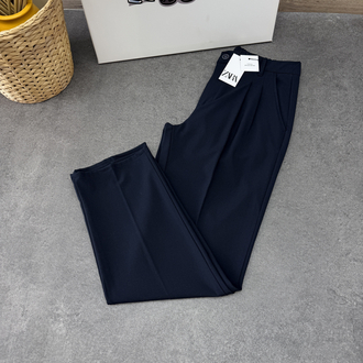 Zara Baggy Fit Kumaş Pantolon | Lacivert