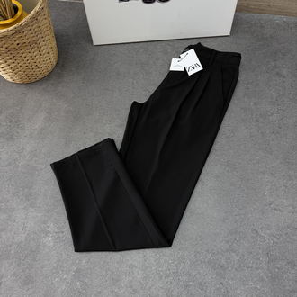 Zara Baggy Fit Kumaş Pantolon | Siyah