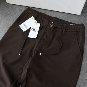 Zara Boyfriend Pantolon | Oversize Gömlek Kombin (Koyu Kahve/Beyaz)