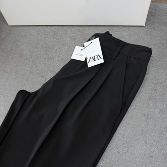 Zara Baggy Fit Kumaş Pantolon | Siyah