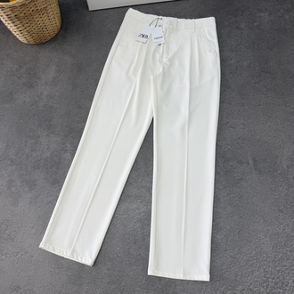 Zara Baggy Pantolon | Oversize Gömlek Kombin (Lacivert/Fildişi)
