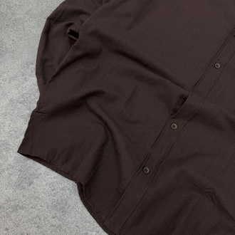 Zara Ham Keten Relax Fit Gömlek | Acı Kahverengi  [JSFR]