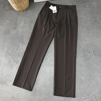 Zara Baggy Fit Kumaş Pantolon | Kahverengi