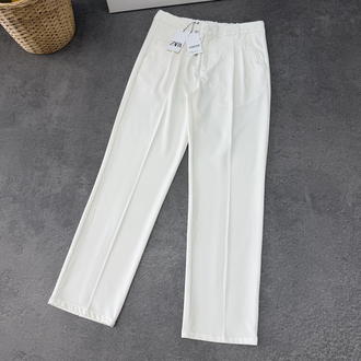 Zara Baggy Pantolon | Oversize Gömlek Kombin (Kırışık Gömlek/Fildişi)