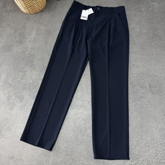 Zara Baggy Fit Kumaş Pantolon | Lacivert