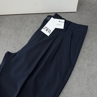 Zara Baggy Fit Kumaş Pantolon | Lacivert