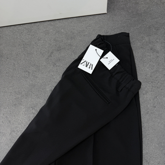 Zara Baggy Fit Kumaş Pantolon | Siyah
