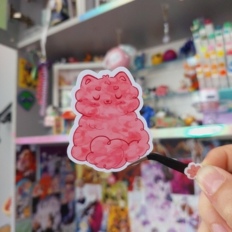 Pamuk Şeker Kedi Sticker 