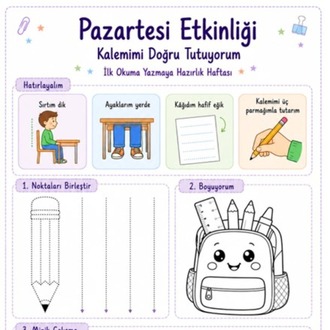1. Sınıf İlk Okuma Yazmaya Hazırlık – Okulun İlk Haftası