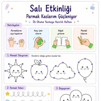 1. Sınıf İlk Okuma Yazmaya Hazırlık – Okulun İlk Haftası