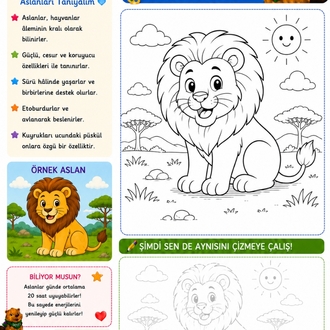 Dosti Boyama Kitabı | 20 Etkinlik Sayfası | Dijital PDF