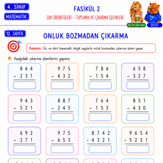 4. Sınıf Matematik Fasikül 2 | Örüntüler – Toplama ve Çıkarma İşlemleri