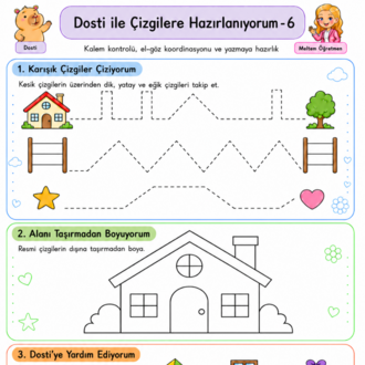 1. Sınıf Çizgi Çalışmaları – PDF Etkinlik Seti