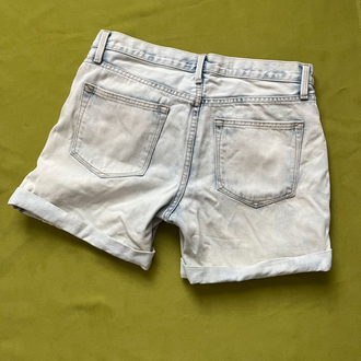 Açık Mavi Vintage Şort 