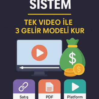 Kurs-Tek Bir Video Sistemiyle 3 Günde 3 Gelir Kaynağı Oluşturun