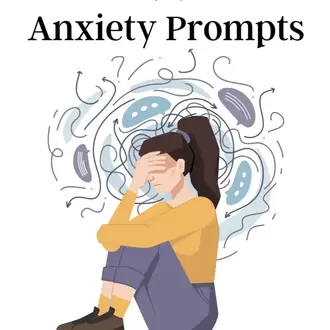Anxiety Journal Prompts PDF – Mental Health Writing Guide, Self-Reflection for Anxiety Relief