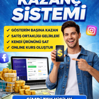 Kurs-Tek Bir Video Sistemiyle 3 Günde 3 Gelir Kaynağı Oluşturun