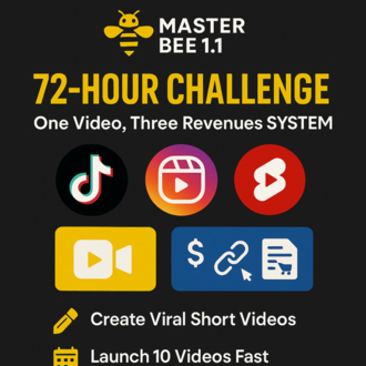 Master Bee 1.1 English Version 72-Hour Challenge: Build 3 Income Streams with One Video System