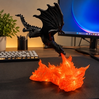 Vhagar 3D Ejder, Elektronik Aydınlatma ( XL 40 cm Büyük Boy)